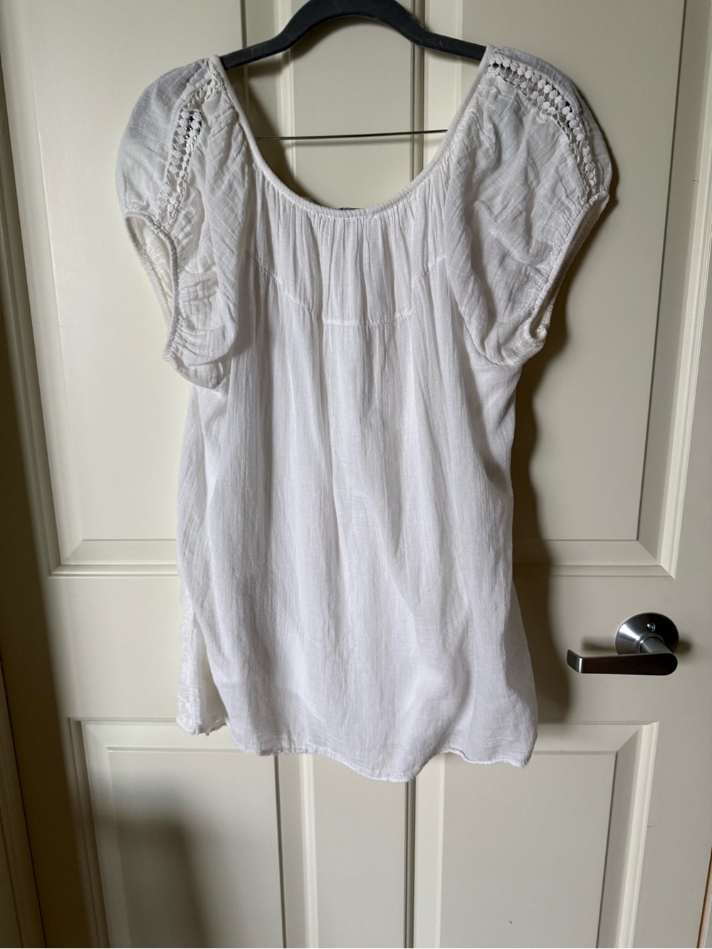 🇮🇹 Made in Italy White Embroidered Cotton Boho Top - Picture 4 of 7